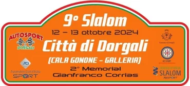 Logo 9° Slalom Città di Dorgali 2° Memorial Gianfranco Corrias_12 e 13 ottobre 2024